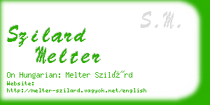 szilard melter business card